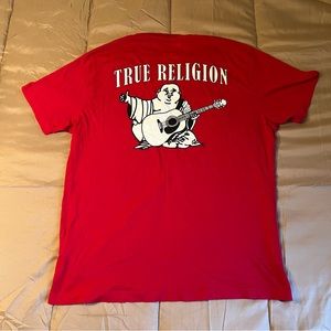 True Religion Red Logo Tee Shirt